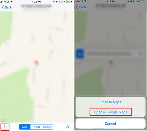 Hoe u altijd een routebeschrijving kunt openen in Google Maps op iOS WhatsApp