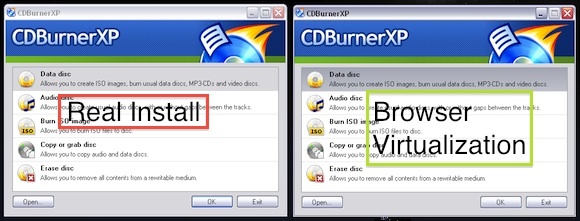 Spoon voert Windows-bureaubladtoepassingen uit vanaf uw browser cdburner2