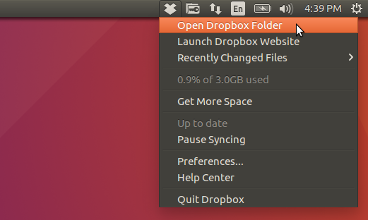 Dropbox op Ubuntu