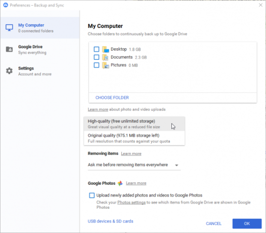 De Google Drive Desktop-app wordt in maart 2018 afgesloten met google back-up- en synchronisatievoorkeuren