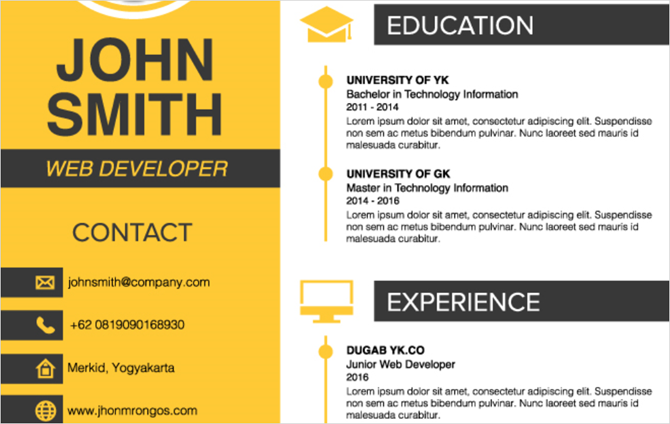 freepik curriculum vitae CV-sjabloon