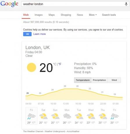 8 Google-zoektips om altijd handig te zijn Google Weather London