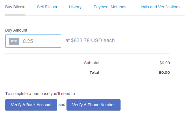 CoinBase Koop Bitcoins