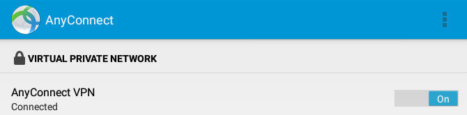 Verbinding maken met uw werk VPN met uw Android-tablet AnyConnect-status op 670x165