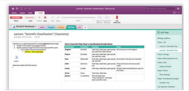 Eenvoudig OneNote-overzicht Screenshot Voorbeeld