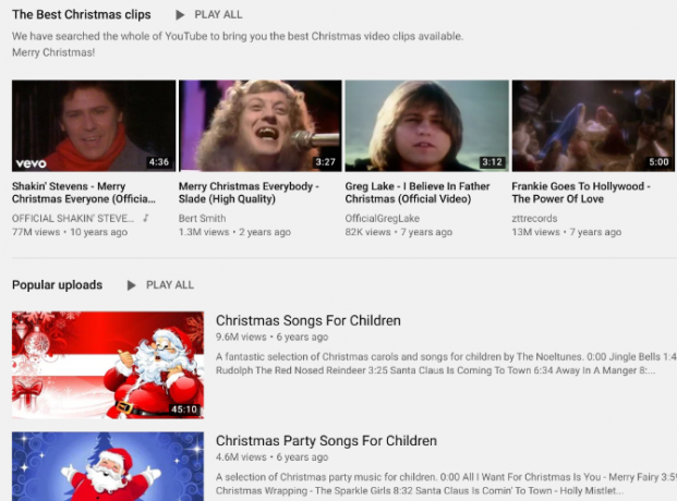 The Christmas Channel heeft compilatievideo's van favoriete kerstliederen en liedjes