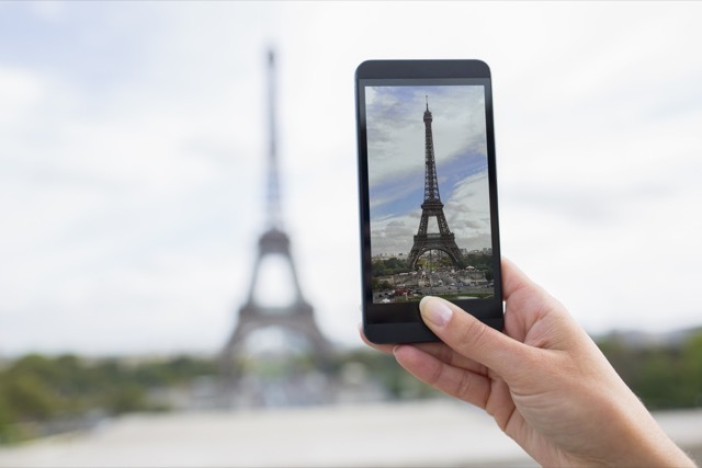 Eiffeltoren foto genomen met een Smartphone