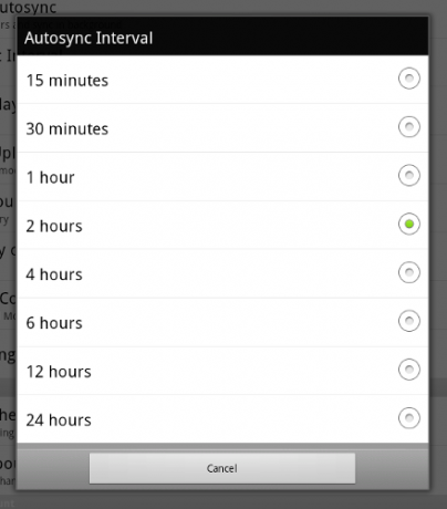 Synchroniseer uw Android-apparaat echt met Dropbox via Dropsync [Android 2.0+] dropsync-interval