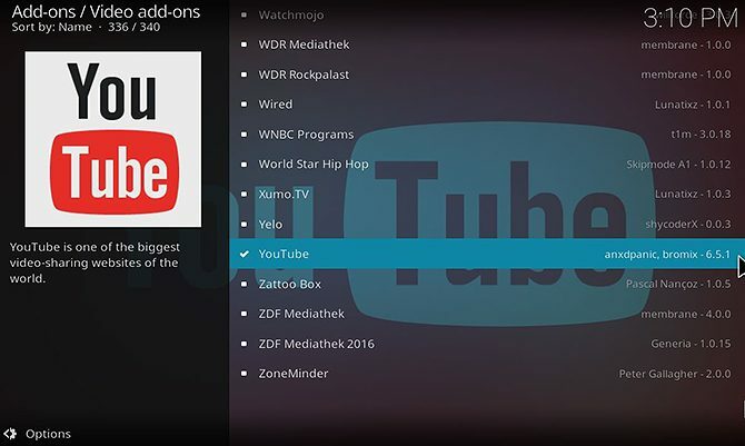 Hoe de YouTube Kodi-add-on te installeren en te gebruiken - installeer vanuit de repository