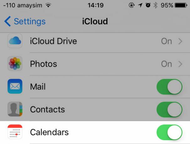 iCloud-agenda ios