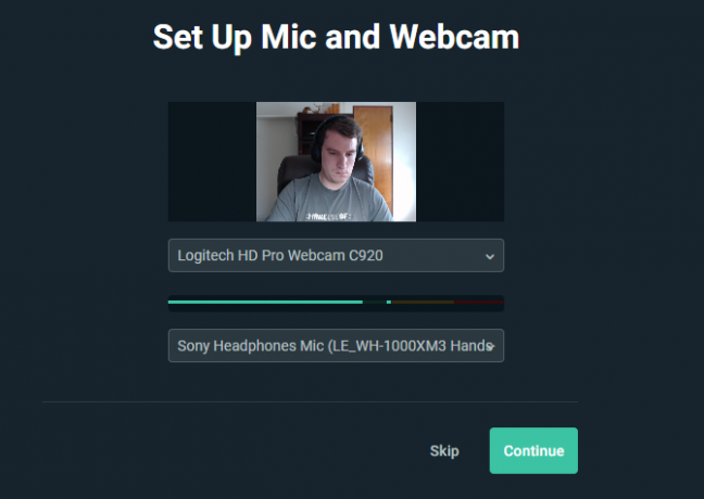 Streamlabs Mic en webcam