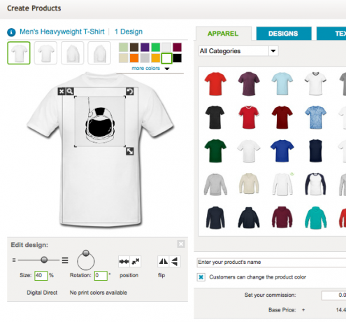 ontwerp en verkoop t-shirts