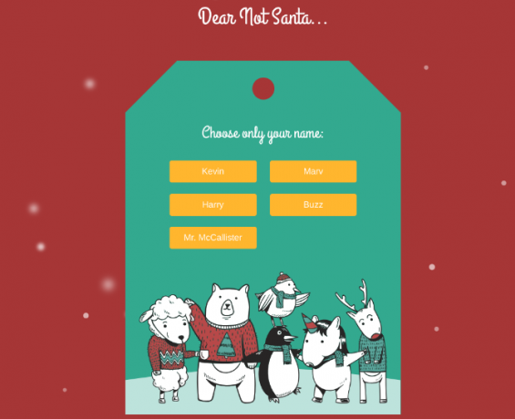 Not Santa is de eenvoudigste Secret Santa-matchgenerator