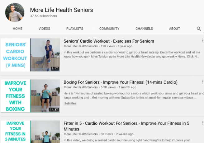 More Life Health Seniors leert senioren hoe ze thuis fit en gezond kunnen blijven met staande en zittende cardio-oefeningen 