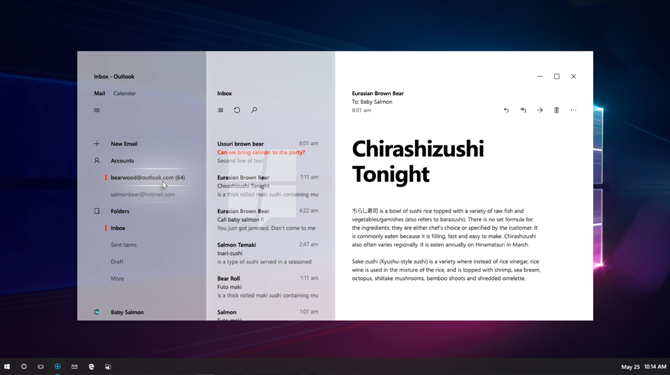 NEON is de nieuwe metro: hoe Windows 10 het uiterlijk van neon e-mailprogramma's zal veranderen