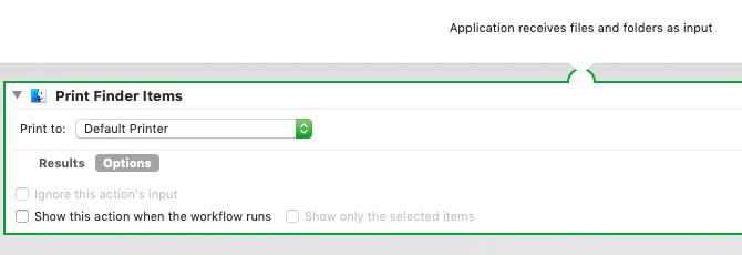 Automator-app om documenten op Mac af te drukken
