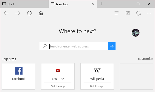 Edge New Tab