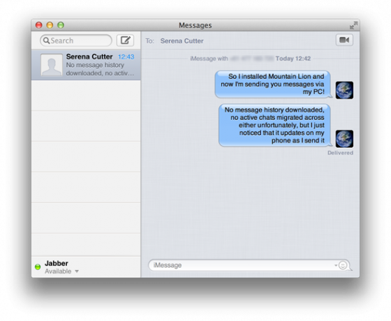 Tot ziens iChat: aan de slag met de nieuwe OS X Berichten-app [Mountain Lion] eerste imessage