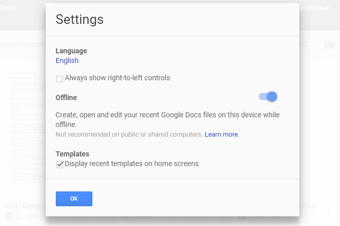 Offline modus in Google Docs