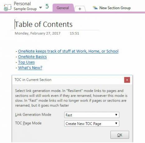 OneNote Macro Inhoudsopgave