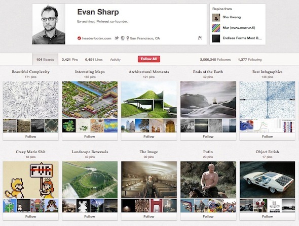 pinterest gebruikers om te volgen