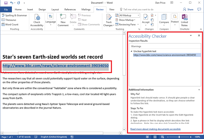 De 5 beste toegankelijkheidstools in Microsoft Office toegangscontrole 670x457