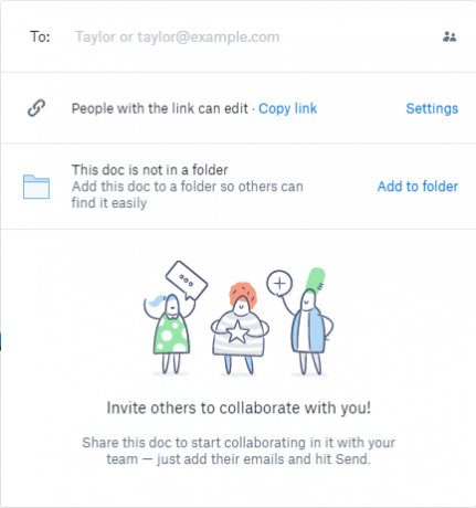 Hoe Dropbox Paper omgaat met Google Docs en Office Online Dropbox Paper Document Sharing Options