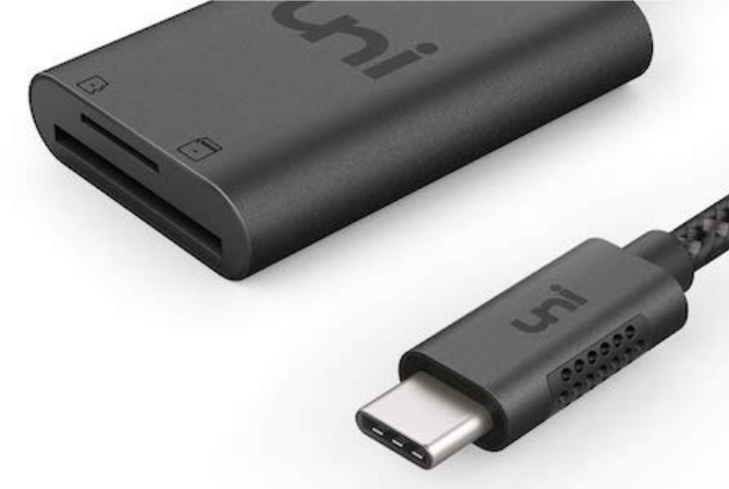 Productafbeelding van de Uni Micro SD-kaartlezer voor iPad Pro USB-C