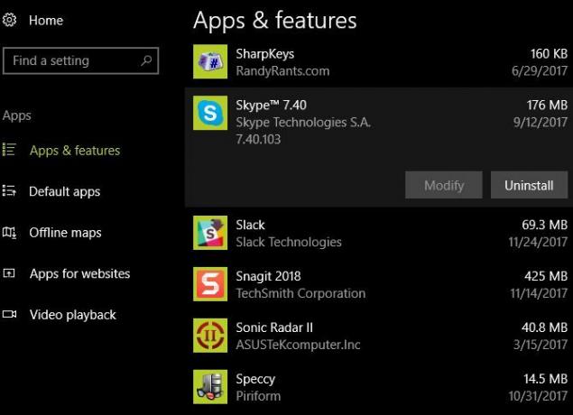 Verwijder Windows 10 Apps & Functies