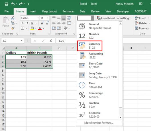 Verschillende valutasymbolen gebruiken in specifieke cellen in Excel Excel-valuta 1