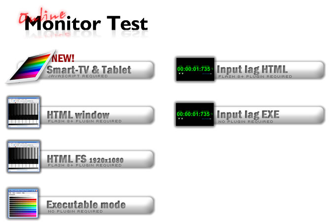 Menu Online monitortest