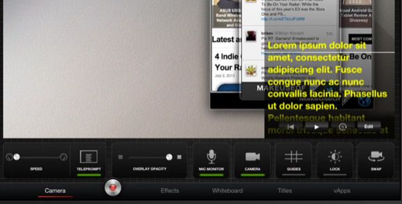 Met TouchCast kunt u krachtige interactieve video's maken op uw iPad TouchCast-teleprompter