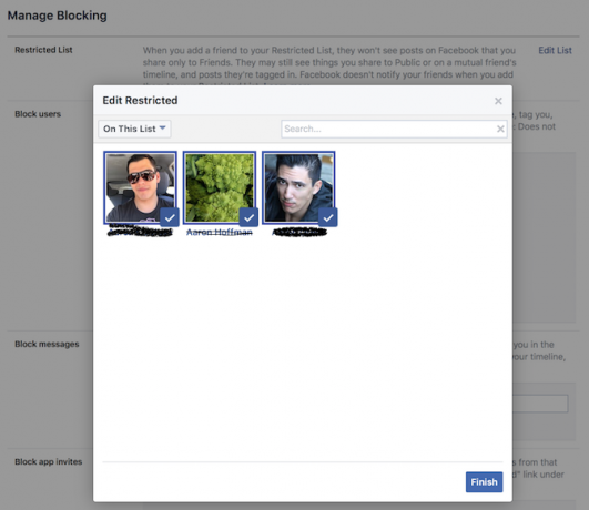 De complete Facebook-privacygids facbeook lijst met beperkte privacy