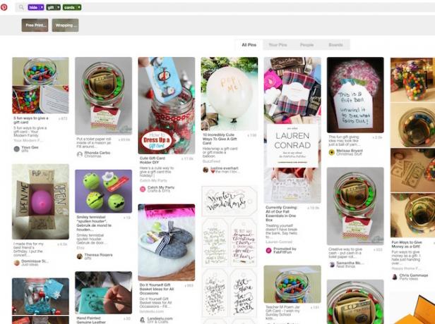 pinterest cadeaukaart