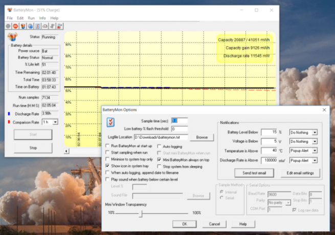 batterymon real-time grafische analyse van de batterijstatus