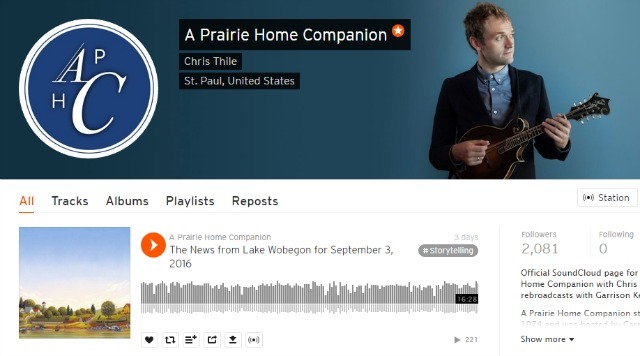 Prairie Home Companion Podcast op SoundCloud