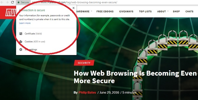 hoe u kunt controleren of een website veilig is met de beveiligingswaarschuwing van Google Chrome over SSL-certificaten