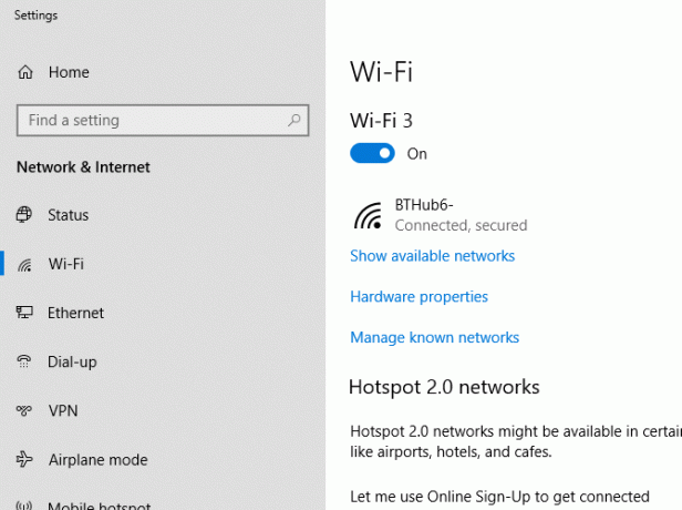 Windows 10 Wi-Fi-instellingen