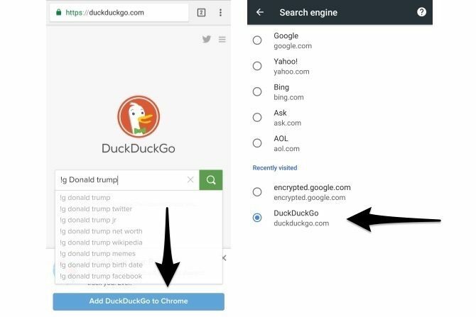 duckduckgo bang chroom mobiel