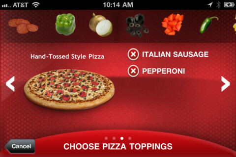 iphone pizza app