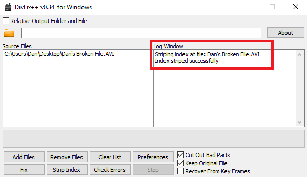 Hoe kapotte AVI-bestanden te repareren die divfix-index niet kunnen afspelen