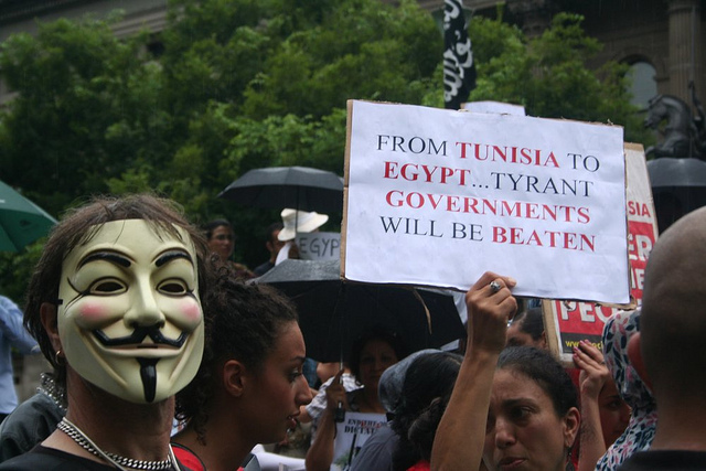 Egypte Opstand solidariteitsprotest Melbourne 4 februari 2011