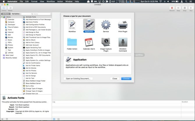 Mac Sierra Automator-app