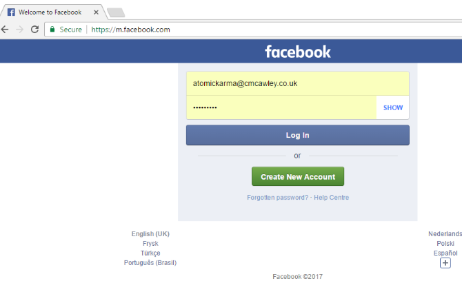 facebook proxy login