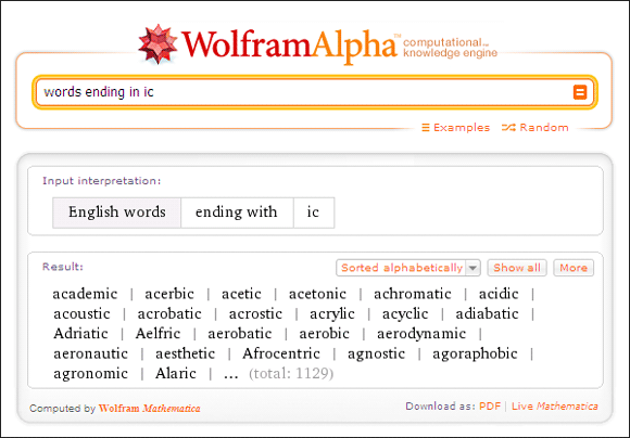 10 coole toepassingen van Wolfram Alpha als je leest en schrijft in de Engelse taal Wolfram Alpha02