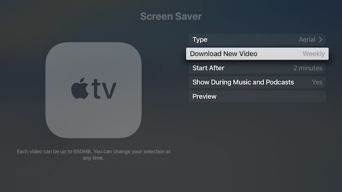 Schermbeveiliging van Apple TV