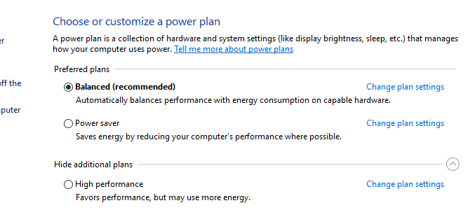 Windows stroomplan aanpassen