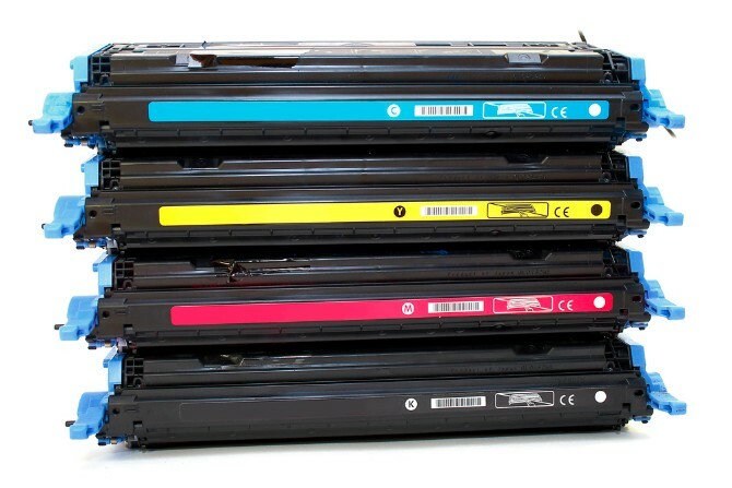 Vier cartridges voor laserprinters