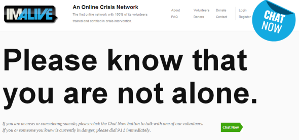 IMAlive Zelfmoord en Crisis Online Hotline