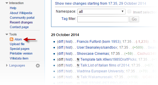 Wikipedia-Atom-feed